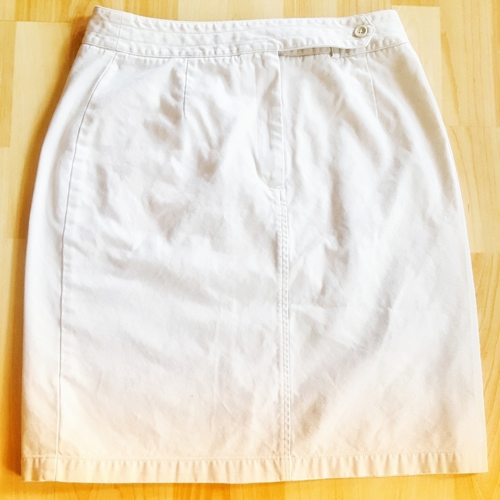 Talbots khaki cotton skirt
